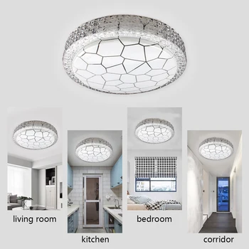 VIPMOON LED de Luz de Techo de Dimmable 48W 300 mm Con 3 Colores Ajustable Para el Dormitorio Comedor Baño Moderna Lámpara de Techo