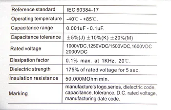 630v 473 473J 47nf 0.047 uf Original de la marca nueva CBB Condensadores de Película de Polipropileno tono de 10mm 1000pcs