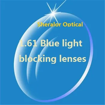 Genuino de alta calidad de la miopía 1.61 índice de -0.25 a -4.00 dioptrías prescrition Esférica de la sola visión de las lentes de la lente con el bloque azul