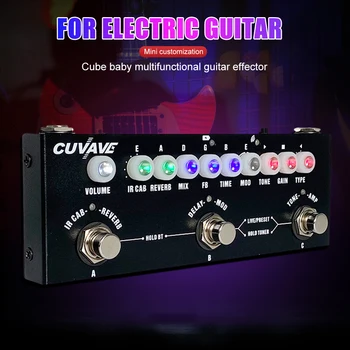 Cubo Bebé Guitarra Multi Pedal De Efecto Delay Chorus Phaser, Reverb Efectos De Audio Pedal True Bypass De Accesorios De Guitarra