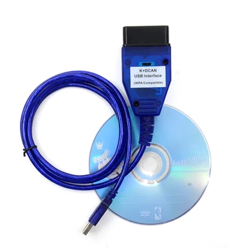 INPA Compatible con USB OBD2 interfaz de Conmutación Función Admite la K-Línea de Protocolos Para BMW INPA K+DCAN FTDI FT232RQ Blanco/Azul Color