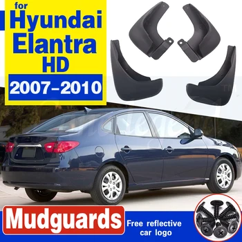 Colgajos de barro Para Hyundai Elantra HD 2007 - 2010 Fender Mudflaps salpicaderas Guardabarros del Coche Delante de la rueda Trasera Accesorios 2008 2009