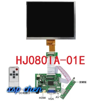 8 pulgadas de pantalla lcd HJ080IA-01E 1024*768 IPS hd Pantalla LCD + HDMI/VGA/2AV de Control del Controlador de la Junta de