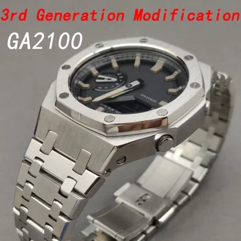GA-2100 Para GA2100 de la Correa de la 3ª Actualización de Modificación de la Generación de la Correa de reloj Bisel de GA-2110 de Acero Inoxidable 316L Accesorios Herramientas