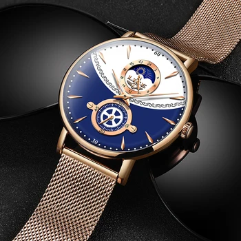 LIGE de la Mujer Relojes de la Marca Superior de Lujo Impermeable Reloj de Señoras de Moda de Acero Inoxidable Ultra-Delgado Casual Reloj de Pulsera de Reloj de Cuarzo