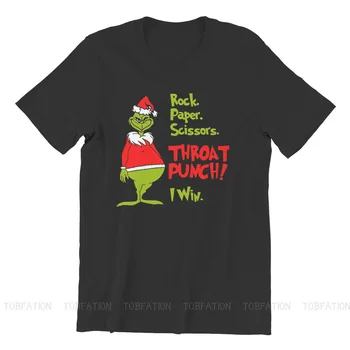 Rock Paper Scissors Ropa Camiseta Para Los Hombres Grinch Robó La Navidad De Regalo Estilo De Vestir La Camiseta De Cómodo Impresión Suelta
