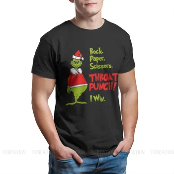 Rock Paper Scissors Ropa Camiseta Para Los Hombres Grinch Robó La Navidad De Regalo Estilo De Vestir La Camiseta De Cómodo Impresión Suelta