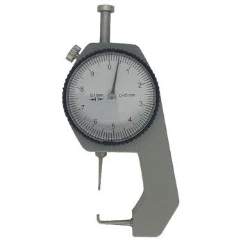 Dial Medidores de Espesor de 0-10 mm/20 mm 0,1 mm de Precisión de la Aleación de Aluminio de Cuero Ancho de Papel Medidor Tester