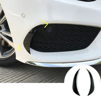 Negro Parachoques Delantero Spoiler de Aire de Ventilación de la Cubierta Para Mercedes Benz Clase C W205 S205-2018 2pcs la Decoración del Coche del Coche de Recorte