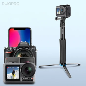 De mano Trípode Selfie Palo Extensible Monopie para DJI OSMO acción Gopro Hero 9 8 7 6 5 4 3+ SJCAM Xiaomi YI Deporte de la Cámara