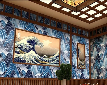 Beibehang 3d mural Japonés ukiyo-e y de estilo Tibetano, bohemio papel pintado Dormitorio restaurante de fondo de pantalla para la habitación de los niños