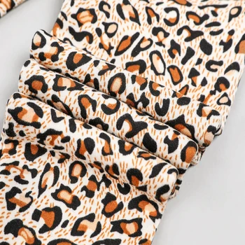 Impresión De Leopardo Florales De Otoño Invierno Espesar Cálido Niños Niñas Niños Polainas Pantalones De Ropa De Bebé De Envío De La Gota