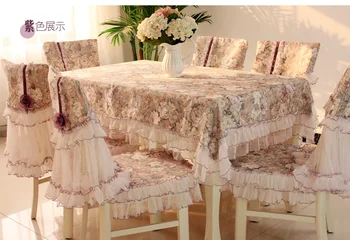 La tela de encaje Mesa Rectangular Cubierta de la fiesta de la boda decoración de la mesa de paño de Cocina accesorios de la silla cubre la Decoración del hogar