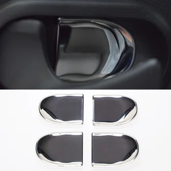 4 piezas de acero inoxidable, interior, interior de la puerta manija de la tapa de tazón decorativo para Dacia Renault Duster 1a GEN y el Nissan Terrano