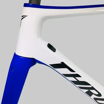2019 EMPUJE T1000 nuevo Blanco-azul gradiente de frenos de Disco de Bicicleta de Carbono Marco de accesorios de la bicicleta 2 años de garantía de carretera de carbono marco