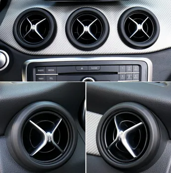 Color doble Aire del Coche de la Condición de la salida de Aire de Salida del Anillo de la Cubierta de Recorte de Decoración para Mercedes Benz a W176 GLA X156 CLA C117 clase