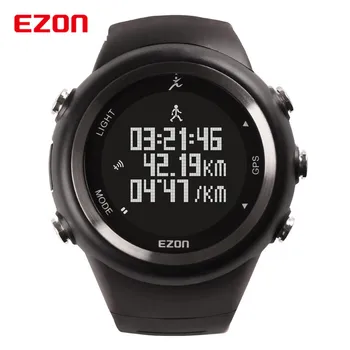 EZON Marca Digital GPS Correr al aire libre Reloj de Deporte 5ATM Impermeable Podómetro Contador de Calorías de las Mujeres de los Hombres de Moda reloj de Pulsera de Reloj