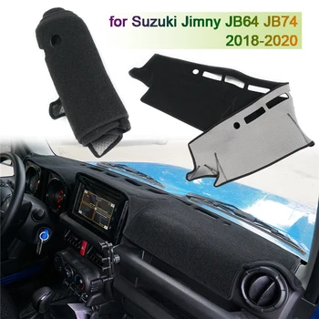Cubierta del panel de la Izquierda/a la Derecha de Conducción para Suzuki Jimny JB64 JB74 2018+ Coche Tablero de instrumentos Sol, la Sombra de Sombreado Mat Almohadilla antideslizante Dashmat