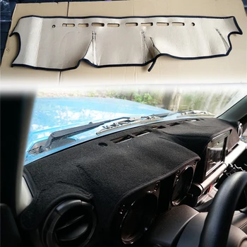 Cubierta del panel de la Izquierda/a la Derecha de Conducción para Suzuki Jimny JB64 JB74 2018+ Coche Tablero de instrumentos Sol, la Sombra de Sombreado Mat Almohadilla antideslizante Dashmat