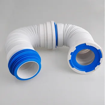 Fácil de Instalar Flexible WC de Fontanería Para Aseo Universal Manguera de Residuos Domésticos de Drenaje Adaptador de Repuesto ABS Pan Conector