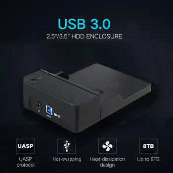 3.5 pulgadas HDD Caso SSD Adaptador de SATA II, USB 3.0 para Samsung Unidad de Disco Duro Cuadro 3.5 Almacenamiento Externo HDD Recinto con UASP