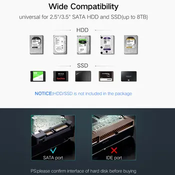 3.5 pulgadas HDD Caso SSD Adaptador de SATA II, USB 3.0 para Samsung Unidad de Disco Duro Cuadro 3.5 Almacenamiento Externo HDD Recinto con UASP