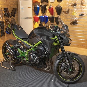 Motocicleta Tanque de Gas borde Lateral de la Cubierta del Panel de Carenado Carenado Para Kawasaki Z900 ZR900 ZR 900 Z 900 2017 2018 2019 2020 de Fibra de Carbono