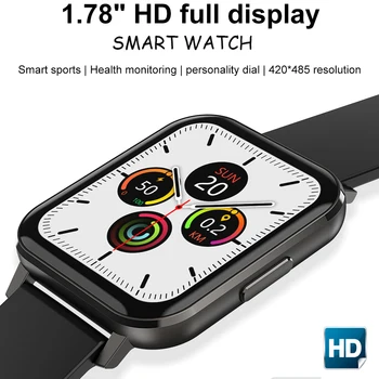 2020 Nuevo Reloj Inteligente de los Hombres IP68 Impermeable de la Moda Táctil Completa 1.78 pulgadas de Pantalla HD Smartwatches Mujeres para Android iOS Dropshiping