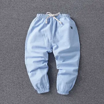 Verano Bebé Niños Niños Casual Pantalones Niños Pantalones Largos De Algodón Sólido Fondos De La Ropa