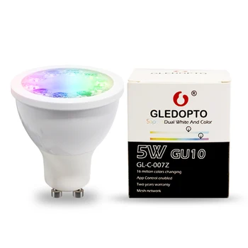 SOPOSH rgb + blanco dual 5W GU10 bombilla LED/CW 2700-6500K LED AC100-240V zigbee zll trabajo con alexa puls led