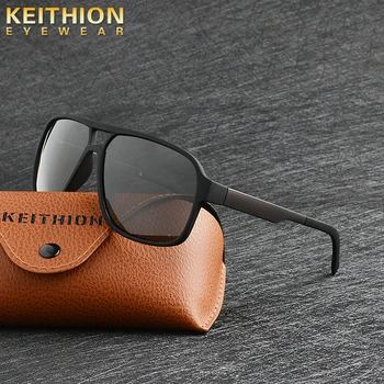 KEITHION Plaza de Gafas de sol de los Hombres de la Marca del Diseñador de Espejo Fotocromáticas de gran tamaño Gafas de sol Masculinas gafas de Sol Hombre oculos de sol