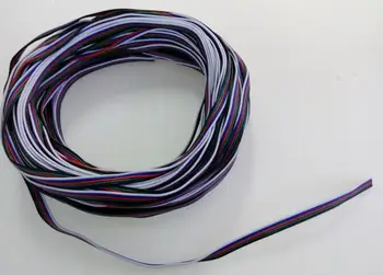 10m~50m 5Pin 22AWG/20AWG/18AWG Cable de Extensión Cable Blanco/Azul/Rojo/del Verde/del Negro Led de extender los cables Para LED 5050 3528 Stirp Luz