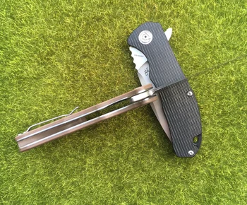 CH CH3504-G10 Flipper cuchillo plegable D2 hoja de cojinete de bolas G10 + asa de acero camping caza cuchillo de bolsillo de la EDC, herramientas