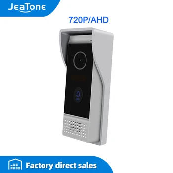 JeaTone 4-cable 720P/AHD Vídeo timbre de la Puerta con 110 grados de ángulo ancho y IP65 Impermeable & burbuja de lluvia