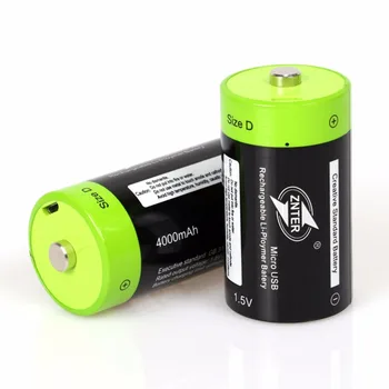 4Pcs ZNTER 1.5 V 4000mAh de la Batería Micro USB Baterías Recargables D Lipo LR20 Batería Para RC de la Cámara Drone Accesorios