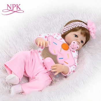 NPK 55cm Completo de Silicona Bebes Reborn Niña de 22
