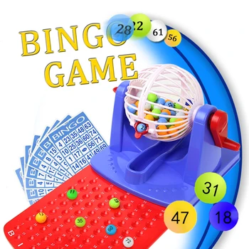 Juegos de la fiesta de Número de la Suerte de Escoger la Máquina de la Lotería de la Junta de Juegos de Bingo Sacudir la Suerte de Bola de Entretenimiento de Juego de mesa para Niños de Juguete de la Familia