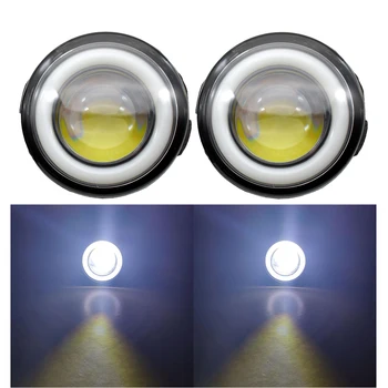2PCS Super Brillante LED Luz de Niebla + ojo de Angel de luz blanca Para el Nissan Juke F15 Hatchback 2010 2011 2012 2013