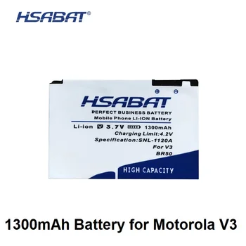 HSABAT 1300mAh BR50 Batería para Motorola V3 RAZR V3c V3E V3m V3T V3Z V3i V3IM PEBL U6 Prolife 300 500