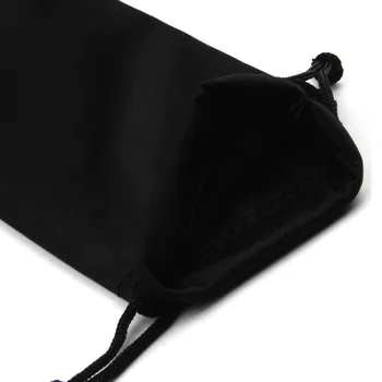 LONSY Mayorista 10Pcs/Lot Suave Impermeable Paño de microfibra de Limpieza de Gafas de sol de la Bolsa de Gafas de Bolsa de Color Negro BB011