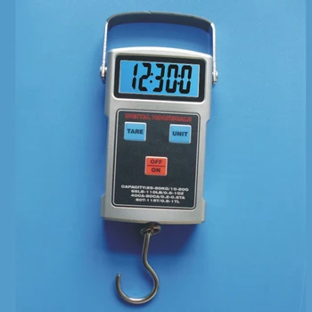 4In1 LCD Digital de Gancho Escala de 50kg / 10g Electrónica Colgante Balanzas de Grúa Reloj Termómetro de Cinta 110LBTravel Equipaje con un peso de Saldo