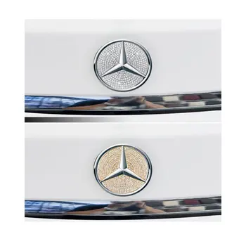 Trasero Compatible con el LOGOTIPO de Tapas para Mercedes Benz Accesorios Bling Partes Emblema de la Insignia del Tronco Cubre Calcomanías Pegatinas Interior