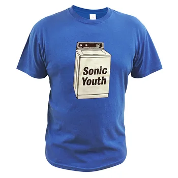 Sonic Youth Camiseta Alternativa de la Banda de Pop Tees Gráfico Impreso Tops Cómodo Casual de Manga Corta de los Hombres de la UE Tamaño de Algodón