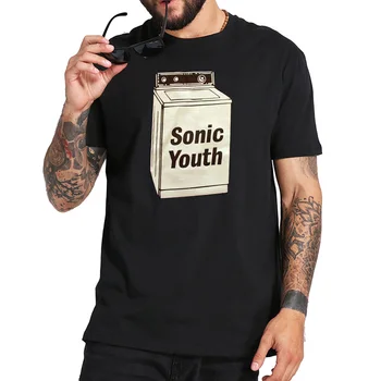 Sonic Youth Camiseta Alternativa de la Banda de Pop Tees Gráfico Impreso Tops Cómodo Casual de Manga Corta de los Hombres de la UE Tamaño de Algodón
