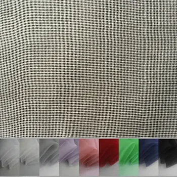 9color de seda de tela de tul naturaleza de seda de la boda de seda cruda HLC136