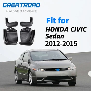Para Honda Civic 2012-Mudflaps Salpicaderas Traseras Frente De Barro Aleta Guardabarros Guardabarros 2012 2013 Conjunto De Moldeado De Barro Solapas
