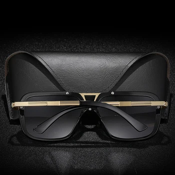 2020 LVVKEE de Lujo de la Marca de Gafas de Sol de Moda de gran tamaño de los Hombres Gafas de sol Para Mujer de Marco de Metal Retro Gafas UV400 Oculos Con el Caso