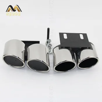Accesorios para El coche Ronda doble de acero inoxidable tubo de escape el tubo de escape es adecuado para audi A3 S3 actualizado silenciador del tubo de escape