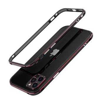 Para el iPhone 12 Pro Max 12 Mini Pro 11 Pro Max 11 de Metal de Aluminio de Parachoques del Marco Delgado de la Cubierta de la caja del Teléfono+ Carmera Protector de Lente