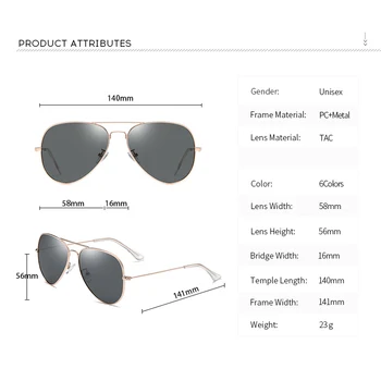 2020 Clásico de la Aviación Gafas de sol Polarizadas para las Mujeres de los Hombres de Calidad UV400 Rosa de Sol Gafas de Visión Nocturna Gafas de Marca de Lujo